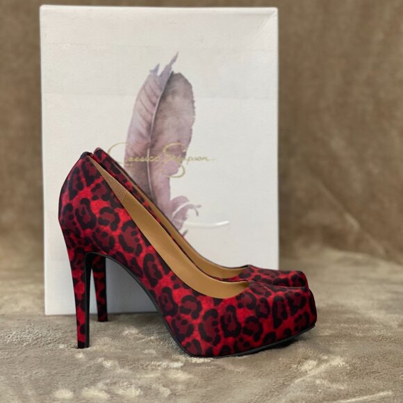 Jessica Simpson Parisah Red LPRD Satin - Picture 4 of 5